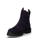 Stivaletto in tessuto scamosciato navy scuro | Boscaini Scarpe