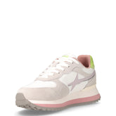 Yak sneaker in tessuto e pelle bianco cipria grigio | Boscaini Scarpe