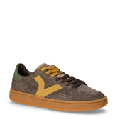 Sneaker in pelle scamosciata marrone giallo | Boscaini Scarpe
