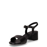 Sandalo in pelle con tacco nero | Boscaini Scarpe