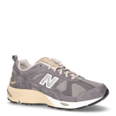 878 sneaker in pelle e tessuto grigio scuro | Boscaini Scarpe