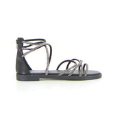 Sandalo con strass nero | Boscaini Scarpe