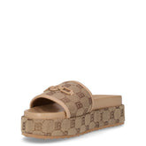 Ciabatta con platform beige | Boscaini Scarpe