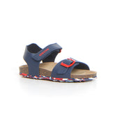 Ghita sandalo da bambino navy white red | Boscaini Scarpe