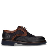 Stringata in pelle stile inglese marino vienna | Boscaini Scarpe