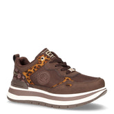 Sneaker in ecopelle e tessuto marrone - Scarpe Donna | Boscaini Scarpe