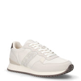 Sneaker in tessuto ed ecopelle bianco beige | Boscaini Scarpe