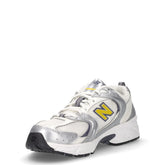 530 sneaker in ecopelle e tessuto argento | Boscaini Scarpe