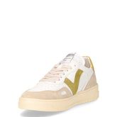 Sneaker in pelle ed ecopelle bianco oliva | Boscaini Scarpe