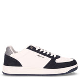 Kevin MIX sneaker in ecopelle bianco navy grigio | Boscaini Scarpe