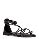 Sandalo con strass nero | Boscaini Scarpe