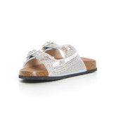 Ciabatta doppia fascia silver | Boscaini Scarpe