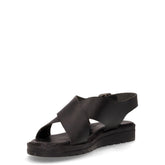 Sandalo in pelle nero | Boscaini Scarpe