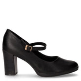 Décolleté in ecopelle con cinturino nero | Boscaini Scarpe