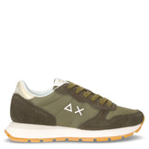 Ally Gold Silver sneaker in pelle e tessuto militare | Boscaini Scarpe