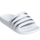 Adilette Aqua ciabatta di gomma ragazzo white silver - Ciabatte Bambino | Boscaini Scarpe