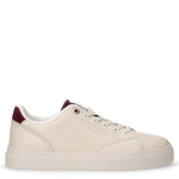 Feminine Cupsole Monogram sneaker in pelle crema bordeaux | Boscaini Scarpe