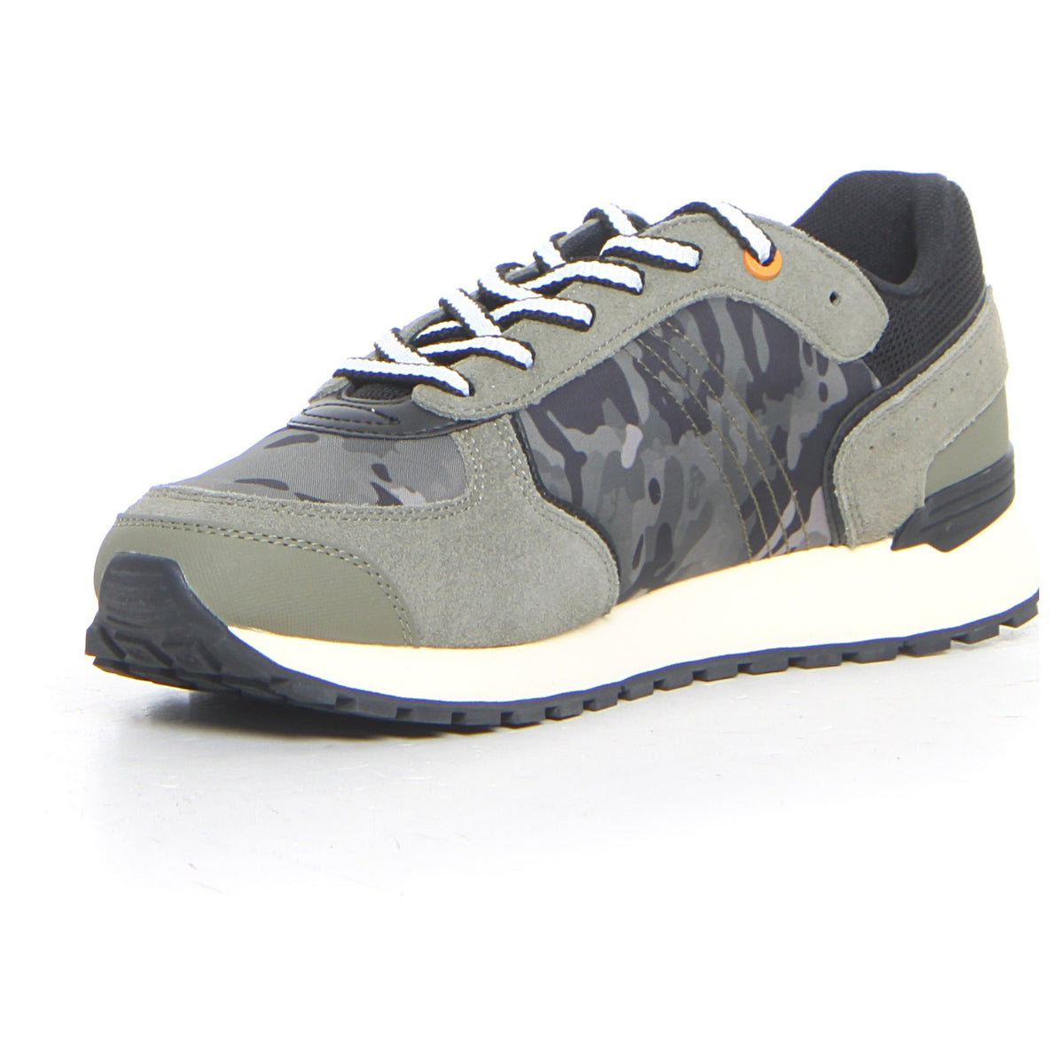 Colmar Sneaker Uomo Travis Authentic 063 – Verde/Beige/Grigio – Pelle Scamosciata E Tessuto, Suola Running
