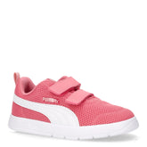 Courtflex v3 sneaker in tessuto ed ecopelle bambina rosa bianco | Boscaini Scarpe