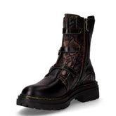 Anfibio in pelle con fibbie decorative nero | Boscaini Scarpe