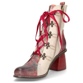 Tronchetto con zip in pelle beige | Boscaini Scarpe