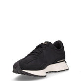 327 sneaker in pelle e tessuto nero | Boscaini Scarpe