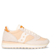 Jazz Triple sneaker in pelle e tessuto avorio crema | Boscaini Scarpe