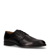 Stringata in pelle nero | Boscaini Scarpe