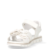 Cinder sandalo in ecopelle con fiore bambina bianco | Boscaini Scarpe