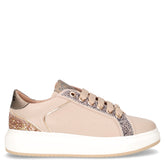 Sneaker in ecopelle con platform bianco beige | Boscaini Scarpe