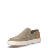 Groove mocassino sportivo in tessuto verde cognac | Boscaini Scarpe