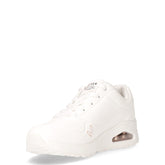 Uno Golden Heart sneaker in ecopelle bianco oro rosa | Boscaini Scarpe