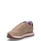Ally Solid sneaker in tessuto e pelle beige scuro | Boscaini Scarpe