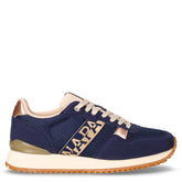 Sneaker in ecopelle e tessuto blu marino | Boscaini Scarpe