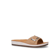 Ciabatta aperta in ecopelle moka | Boscaini Scarpe