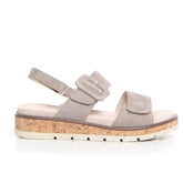 Sandalo con zeppa taupe | Boscaini Scarpe