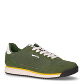 Domingo Mix sneaker in tessuto ed ecopelle verde bianco | Boscaini Scarpe