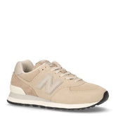 574 sneaker in pelle e tessuto beige | Boscaini Scarpe