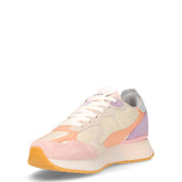 Starlight Multicolor Option sneaker in pelle e tessuto bianco panna rosa | Boscaini Scarpe