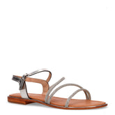 Sandalo con strass argento | Boscaini Scarpe