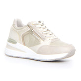 Sneaker con zeppa beige - Sneakers Donna | Boscaini Scarpe