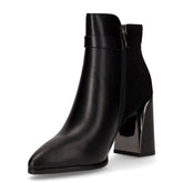 Tronchetto a punta in ecopelle nero | Boscaini Scarpe