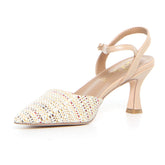 Sandalo con tacco apricot | Boscaini Scarpe