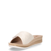 Ciabatta in ecopelle con zeppa bianco | Boscaini Scarpe