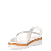 Sandalo con zeppa bianco | Boscaini Scarpe