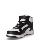 Rebound Slam sneaker in ecopelle bambino bianco nero | Boscaini Scarpe