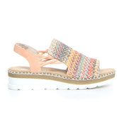Sandalo con zeppa multicolor apricot | Boscaini Scarpe