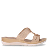 Ciabatta in ecopelle con strass platino | Boscaini Scarpe