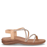 Sandalo in ecopelle con strass oro | Boscaini Scarpe