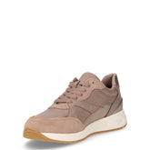 Bulmya sneaker in pelle ed ecopelle taupe sabbia | Boscaini Scarpe